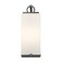Z-Lite Sana 1 Light Outdoor Wall Sconce, Black & White Opal 593M-BK - alternate 3